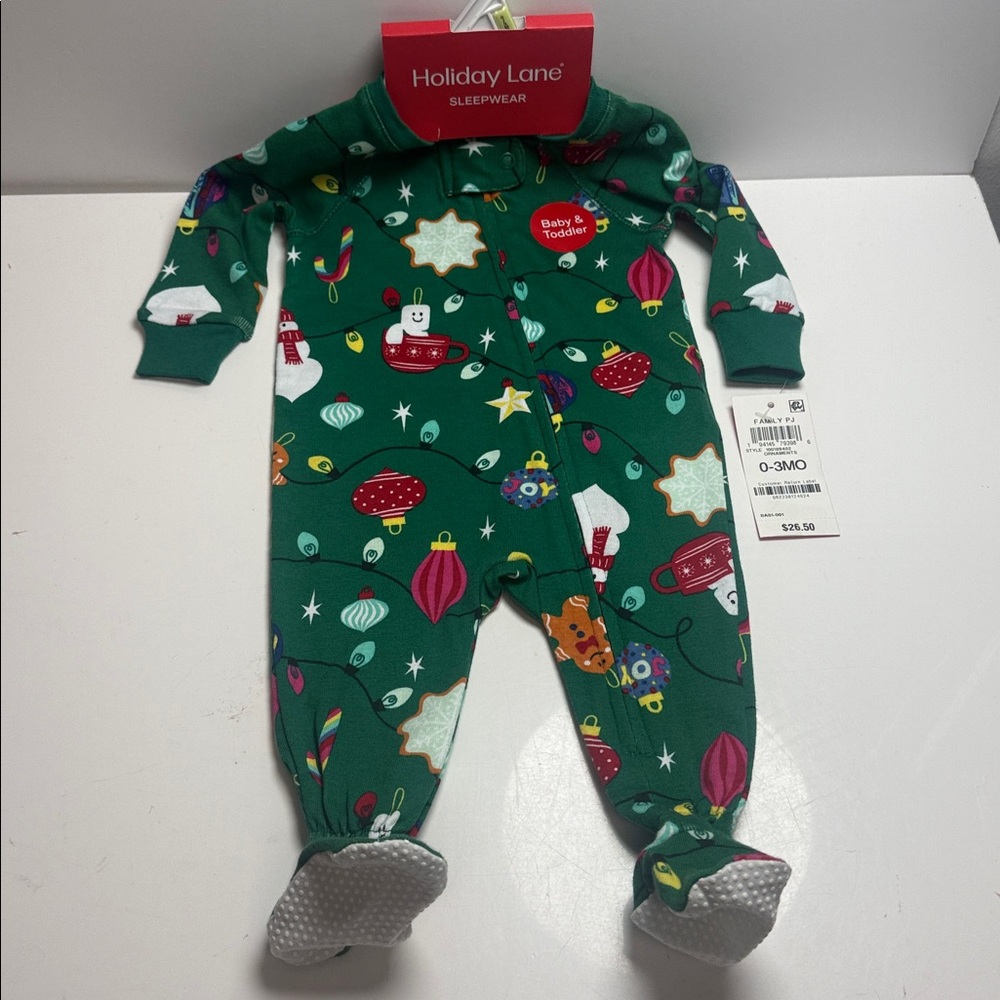 Holiday Lane Infant Ornament Cotton Matching Family Pajamas Onesie - Picture 6 of 6